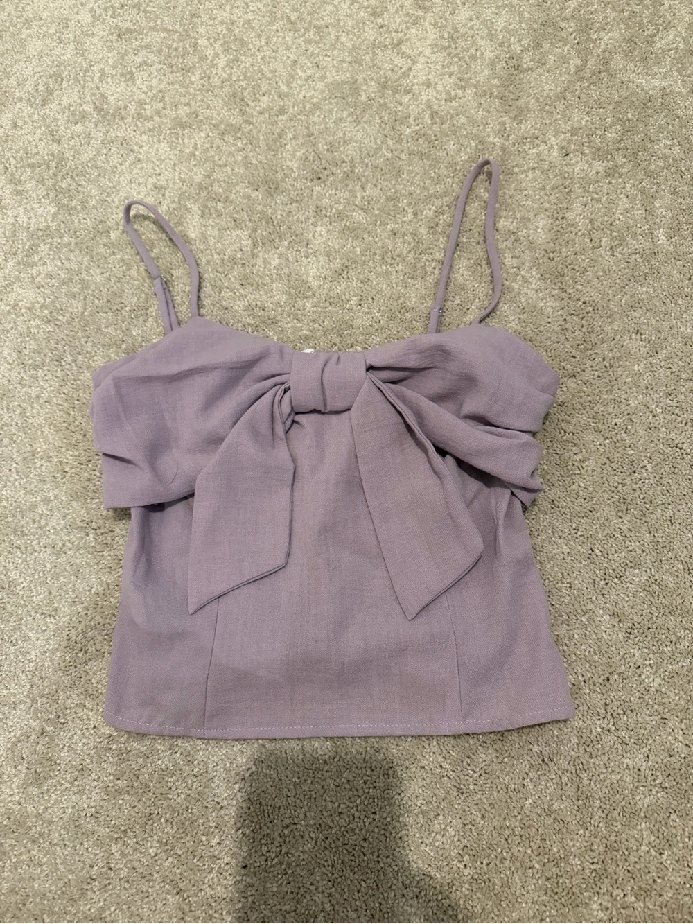Dry Goods Lavender Bow Front Spaghetti Strap Tank